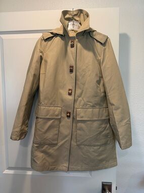 London Fog Classic Khaki Women's raincoat  - Lightweight Hooded Coat